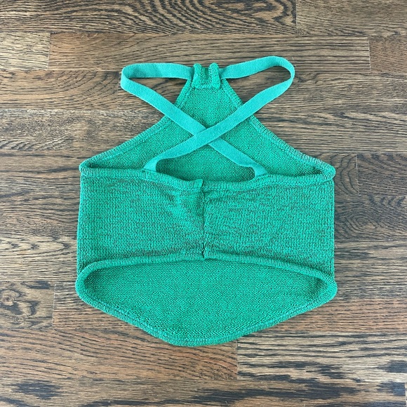 Green halter top, size M - Picture 2 of 2